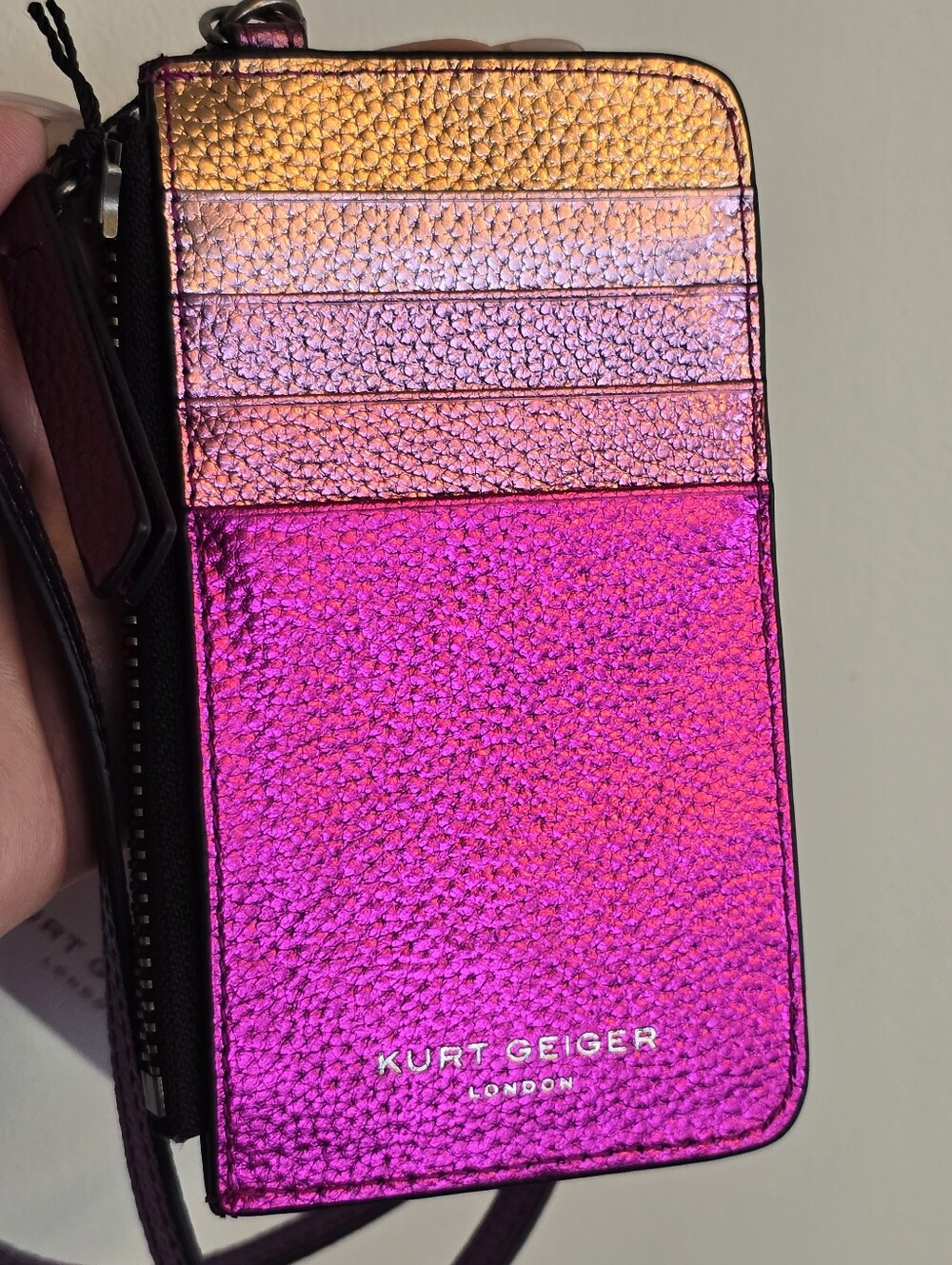Kurt Geiger London Leather Strap Card Holder